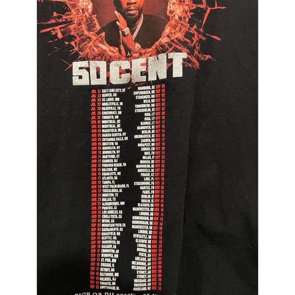 50 Cent The Final Lap Tour 2023 T-Shirt 2XL Black Concert Tee - Picture 6 of 6